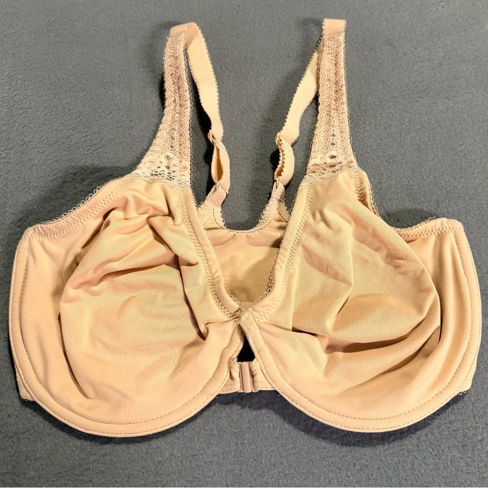 Wacoal Front Close Underwire Bra Nude Full Coverage Comfort Everyday Support - Picture 1 of 7